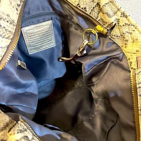 Vintage Coach Audrey Python North South Tote Bag/Shoulder Bag - 17043 - Picture 14 of 16